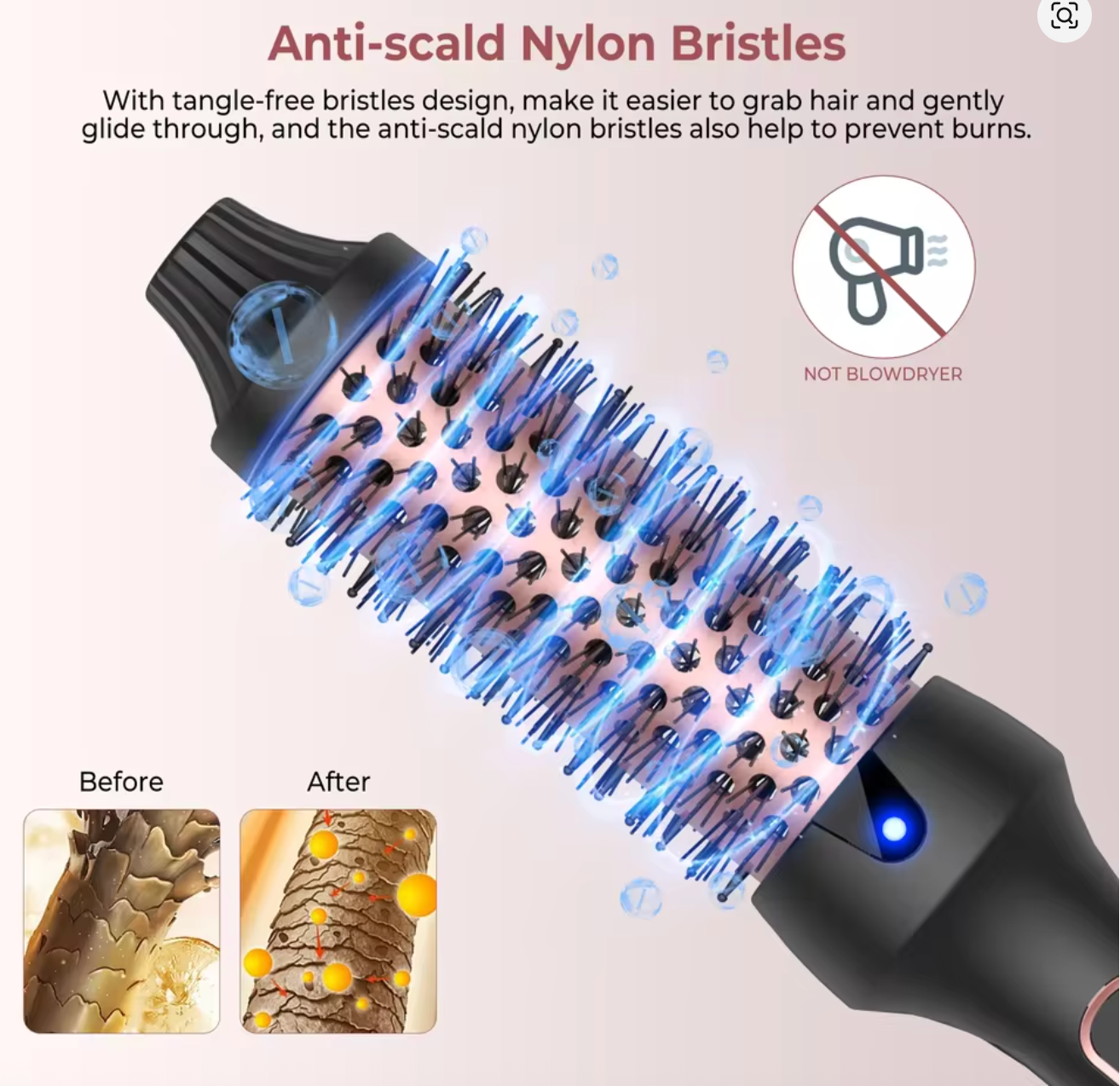 Curlinda Luxe Thermal Styling Brush Pro