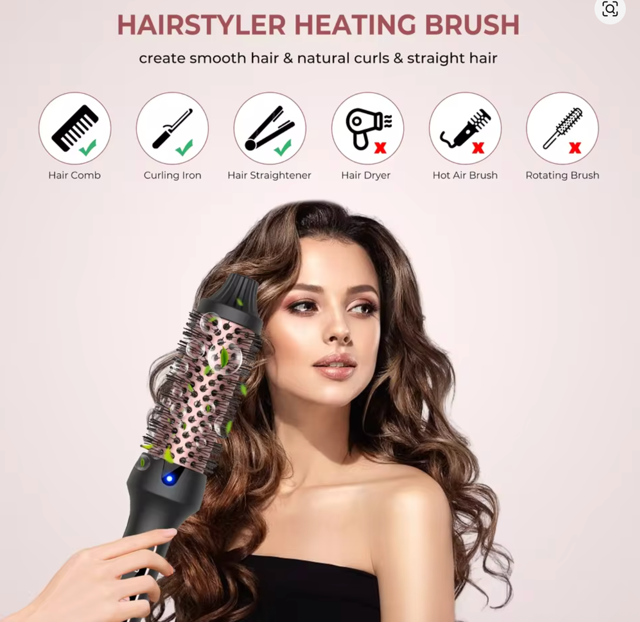 Curlinda Luxe Thermal Styling Brush Pro